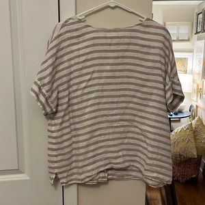 SIGRID OLSEN striped linen shirt